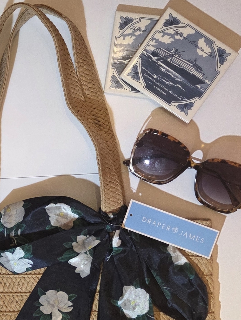 NWT Draper James Straw Tote & Curated Accessories Bundle - Picture 5 of 7